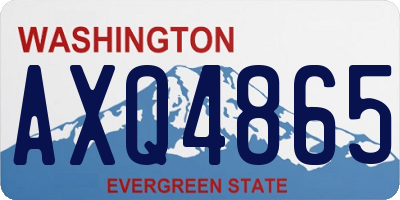 WA license plate AXQ4865