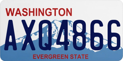 WA license plate AXQ4866