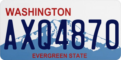 WA license plate AXQ4870