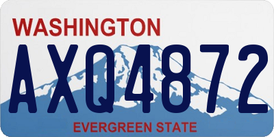 WA license plate AXQ4872
