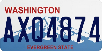 WA license plate AXQ4874