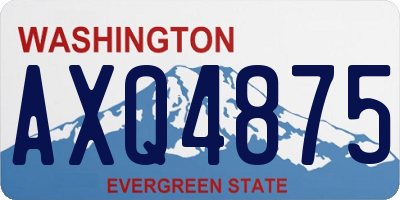 WA license plate AXQ4875
