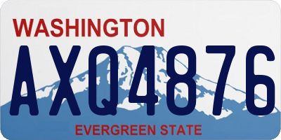 WA license plate AXQ4876