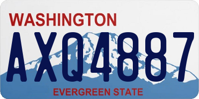 WA license plate AXQ4887