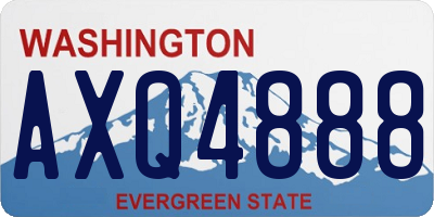 WA license plate AXQ4888
