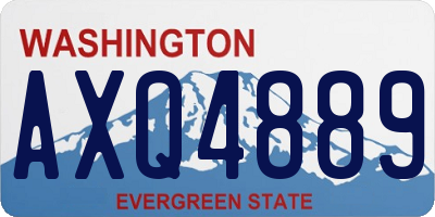WA license plate AXQ4889