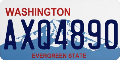 WA license plate AXQ4890