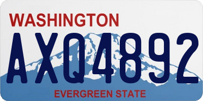 WA license plate AXQ4892