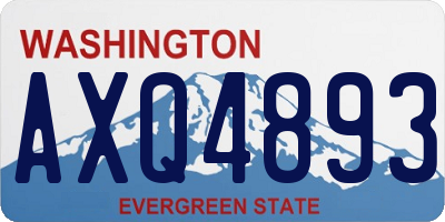 WA license plate AXQ4893