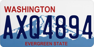 WA license plate AXQ4894