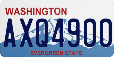 WA license plate AXQ4900