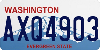 WA license plate AXQ4903
