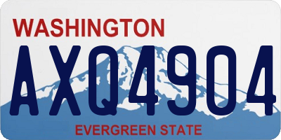 WA license plate AXQ4904