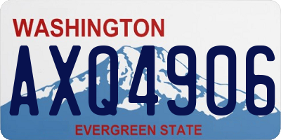 WA license plate AXQ4906