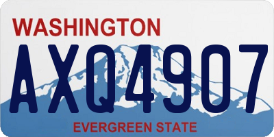 WA license plate AXQ4907