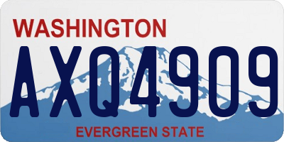 WA license plate AXQ4909