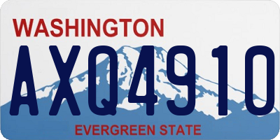 WA license plate AXQ4910