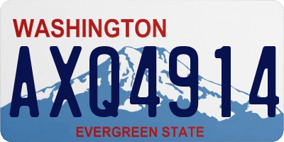 WA license plate AXQ4914