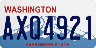WA license plate AXQ4921