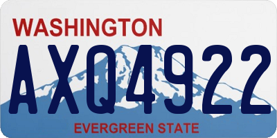 WA license plate AXQ4922