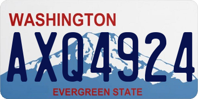 WA license plate AXQ4924