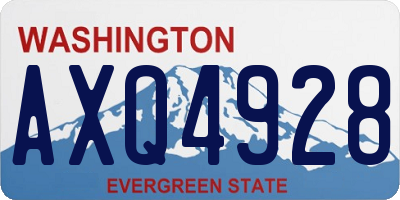 WA license plate AXQ4928