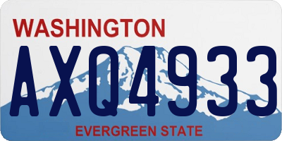 WA license plate AXQ4933