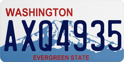 WA license plate AXQ4935