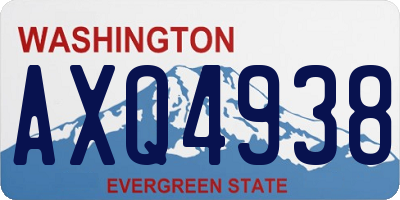 WA license plate AXQ4938