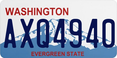 WA license plate AXQ4940