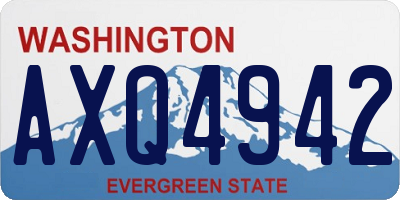 WA license plate AXQ4942