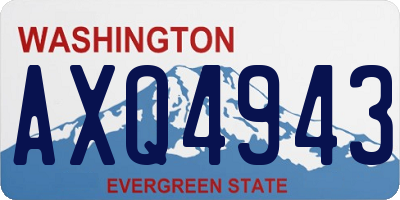 WA license plate AXQ4943