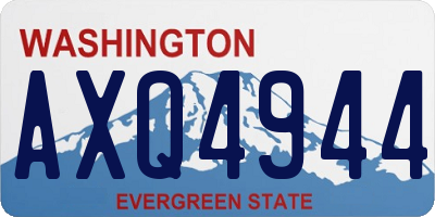 WA license plate AXQ4944
