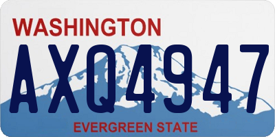 WA license plate AXQ4947