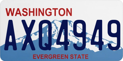 WA license plate AXQ4949