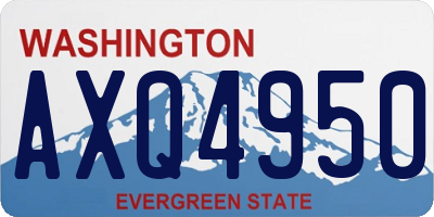 WA license plate AXQ4950