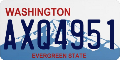 WA license plate AXQ4951