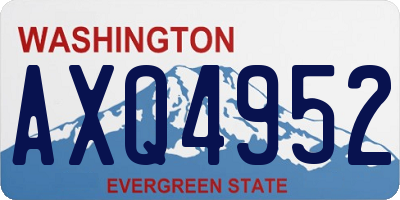 WA license plate AXQ4952