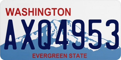 WA license plate AXQ4953