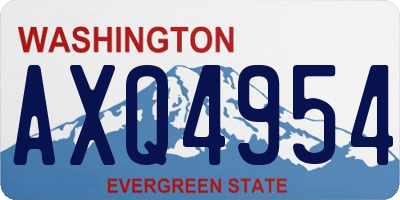 WA license plate AXQ4954
