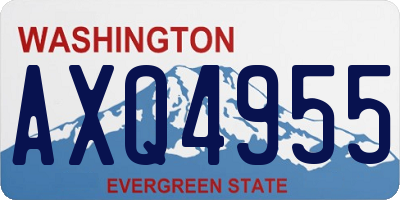WA license plate AXQ4955