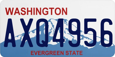 WA license plate AXQ4956