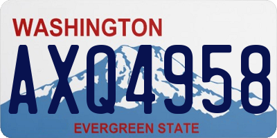 WA license plate AXQ4958