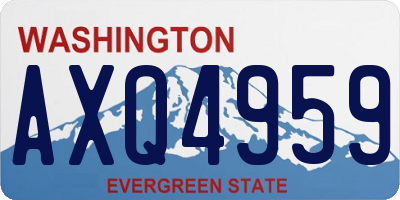 WA license plate AXQ4959