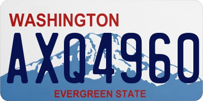 WA license plate AXQ4960