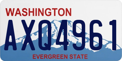 WA license plate AXQ4961