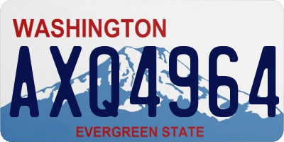 WA license plate AXQ4964
