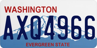 WA license plate AXQ4966