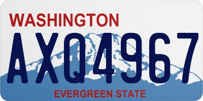 WA license plate AXQ4967