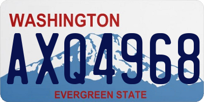 WA license plate AXQ4968